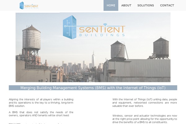 sentient-buildings.com site used Nictitate-2.0.2