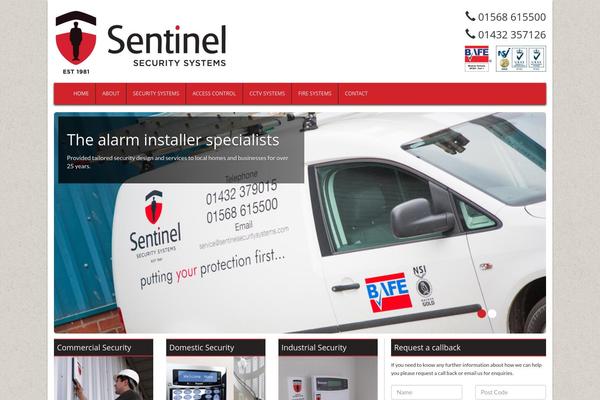 Sentinel theme site design template sample