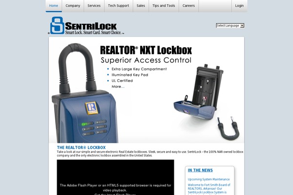 sentrilock.com site used Retrograde
