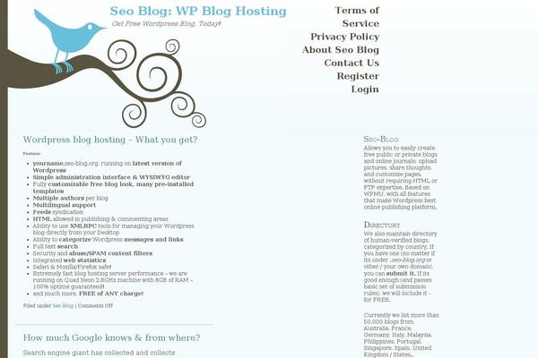 seo-blog.org site used Bluebird