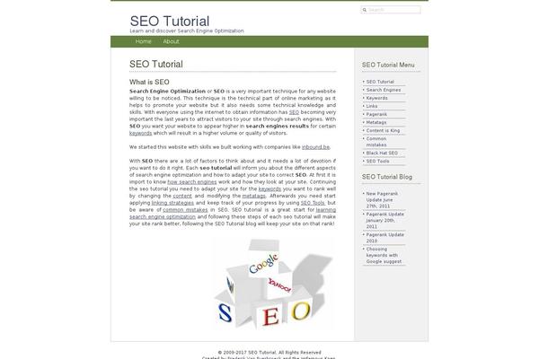 seo-tutorial.net site used Blueprint Theme