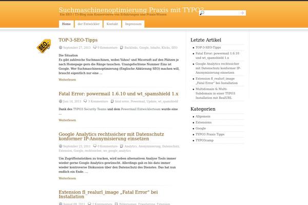 seo-typo3.org site used Vesper