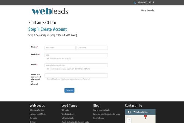 seo1lead.com site used Webleads