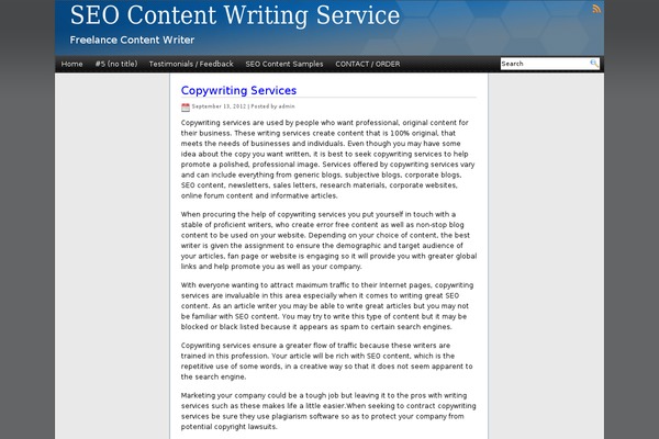 WordPress website example screenshot