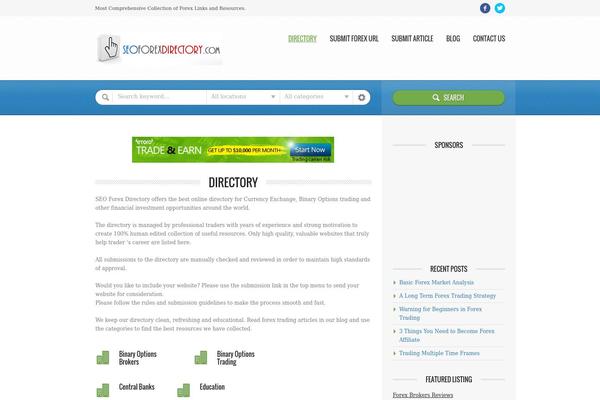 Directory theme site design template sample