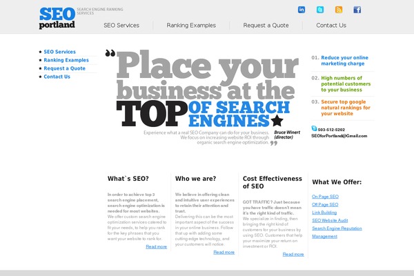 WordPress website example screenshot