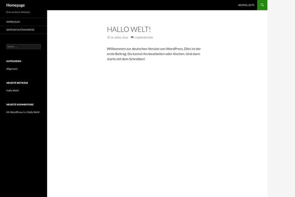 Twenty Fourteen theme site design template sample