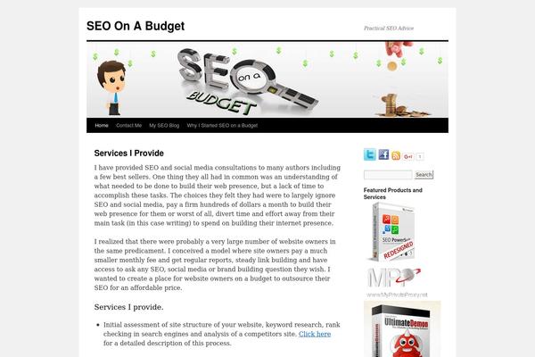 Twenty Ten theme site design template sample