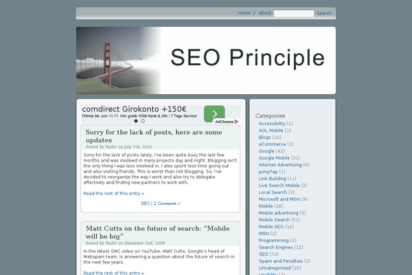 WordPress website example screenshot