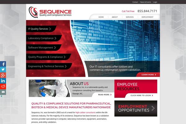 Sequence theme site design template sample