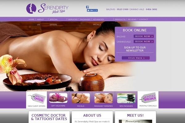 Serendipity theme site design template sample