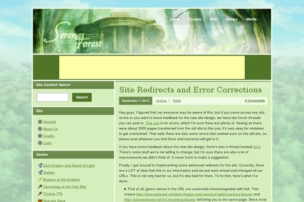 serenesforest.net site used Serenes-forest-default