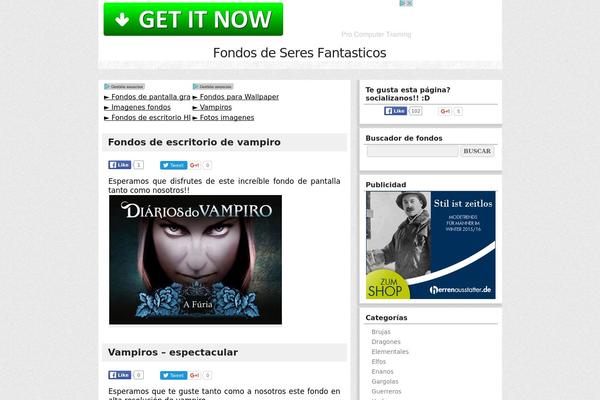 seresfantasticos.net site used Redcolorea