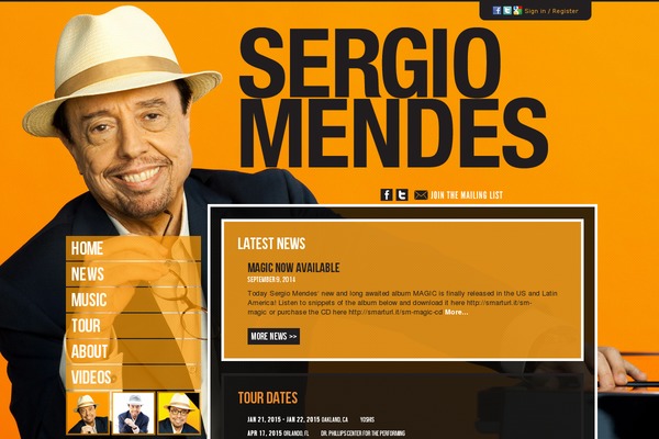 sergiomendesmusic.com site used Sergiomendes
