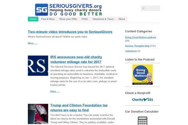 seriousgivers.org site used Neve-fse