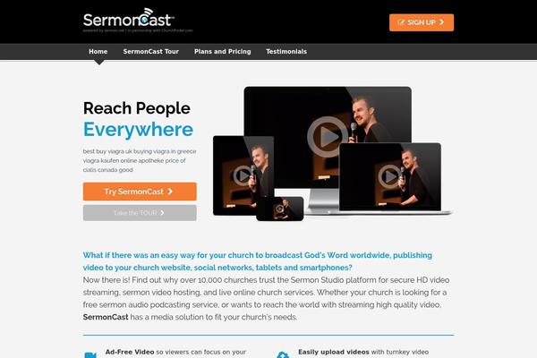 sermoncast.com site used Churchfinder