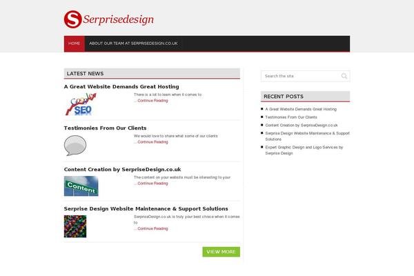 serprisedesign.co.uk site used Blockskit