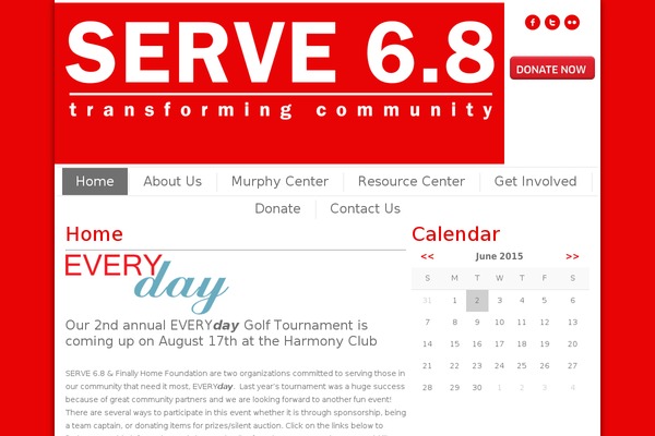 serve68.org site used Serve68theme