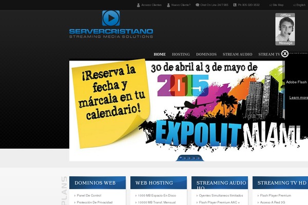 servercristiano.com site used Hostvision