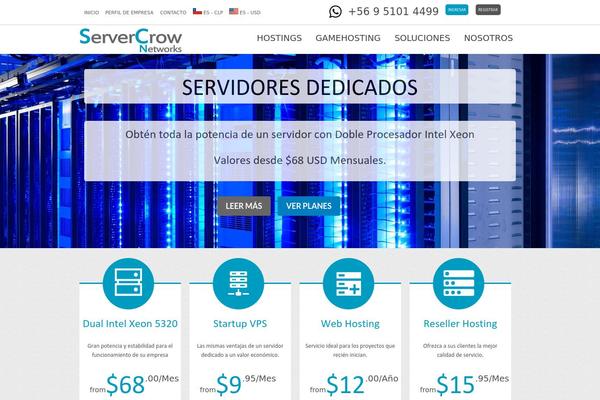 servercrow.net site used Wowhostv2