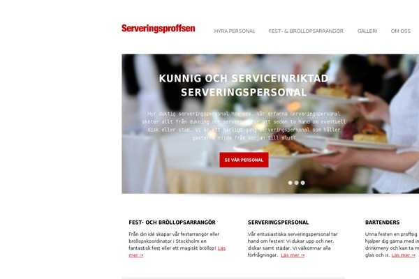 serveringsproffsen.se site used Serveringsproffsen