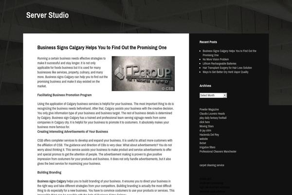 Gibson theme site design template sample