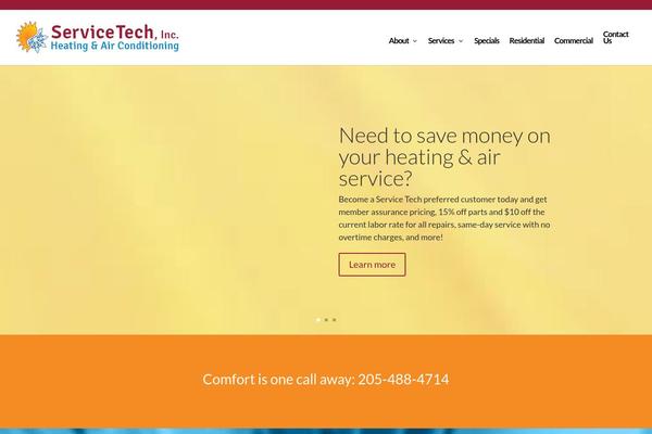 servicetechhvac.com site used Divi