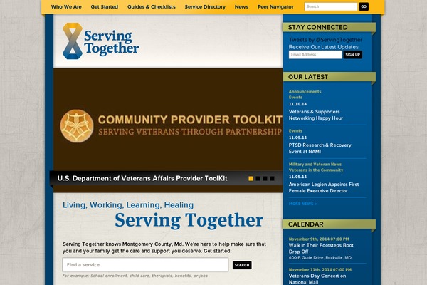 servingtogetherproject.org site used Serving