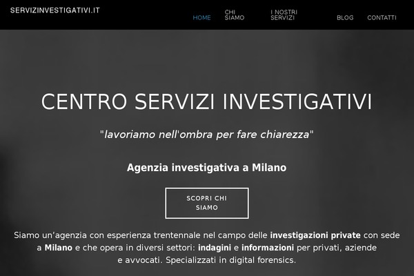 servizinvestigativi.it site used Parallax Pro