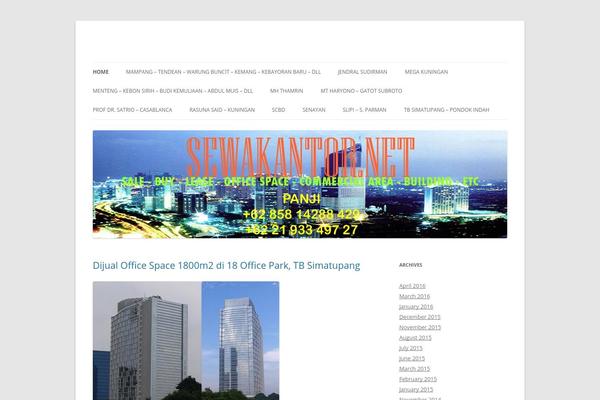 Twenty Twelve theme site design template sample