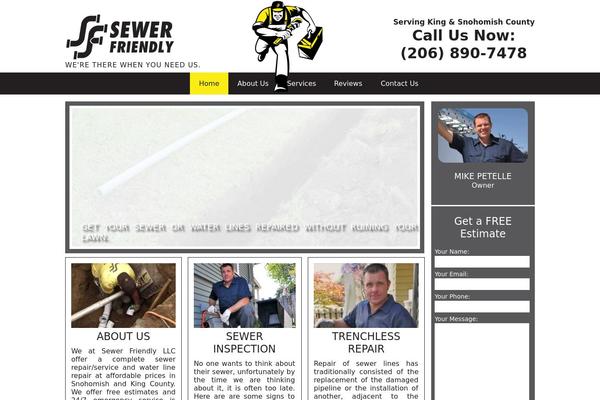 sewerfriendly.com site used Branding-iron