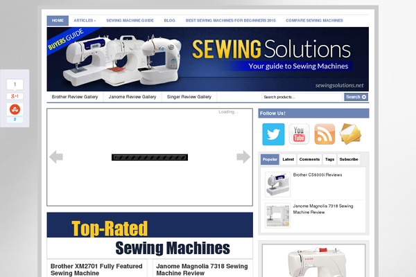 sewingsolutions.net site used Gazette