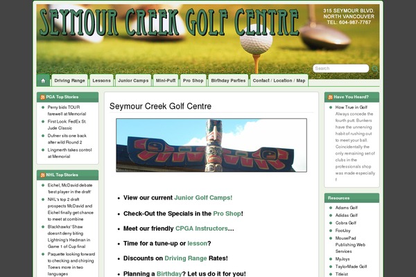 seymourcreekgolf.com site used Suffusion