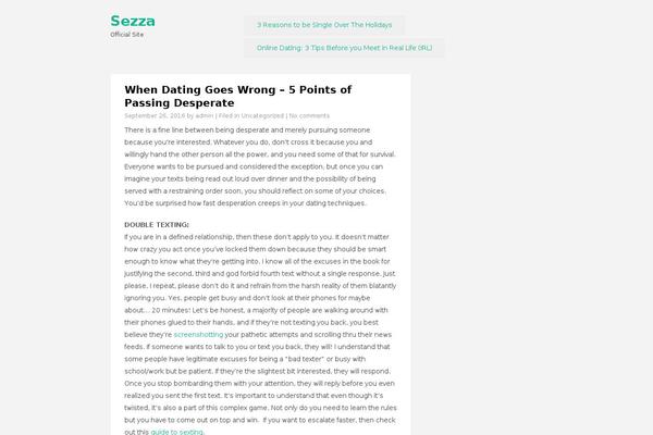 sezza.com site used Simple Mag