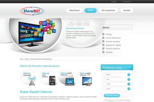 sferanet.pl site used Sferanet