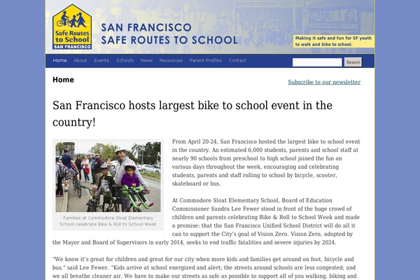 sfsaferoutes.org site used Srts