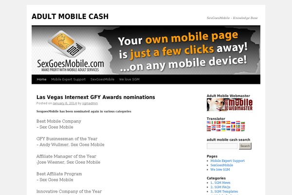 Site using Global Translator plugin