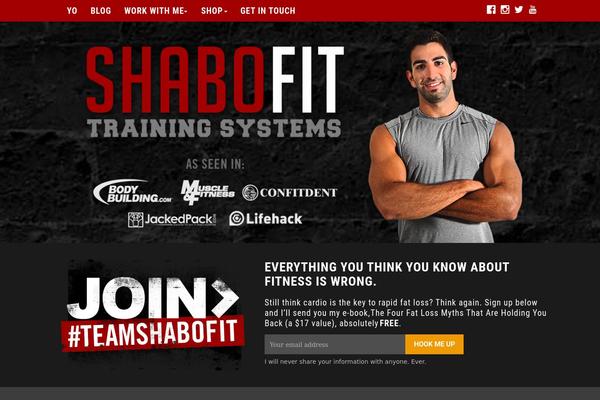shabofit.com site used Wordpress Bootstrap Master