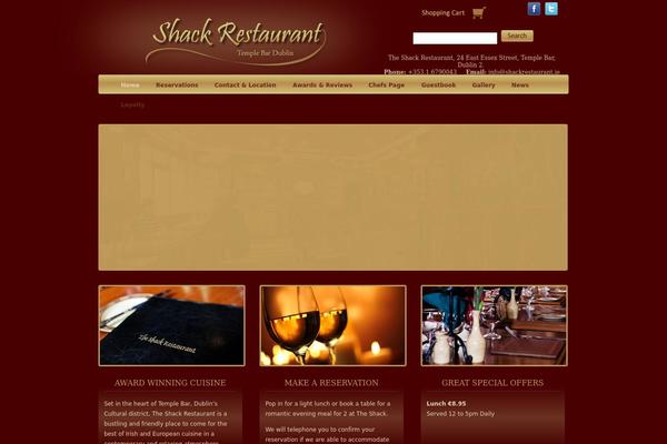 shackrestaurant.ie site used Shack