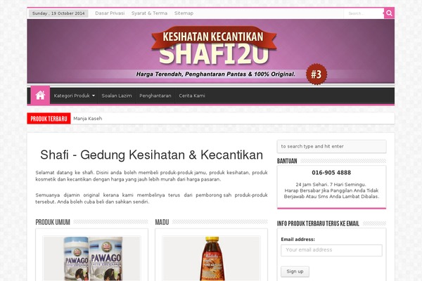 Sahifa theme site design template sample