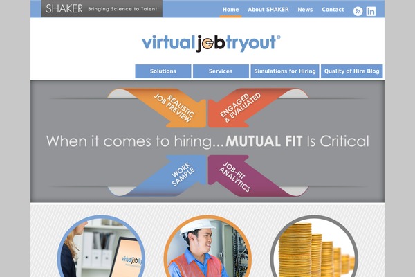 shakercg.com site used Virtualjobtryout