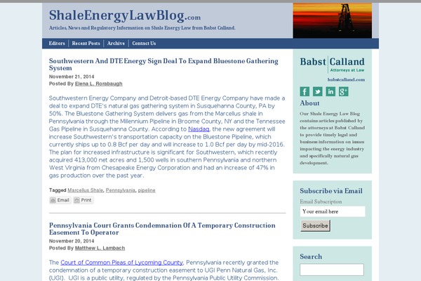 shaleenergylawblog.com site used Babst-v1