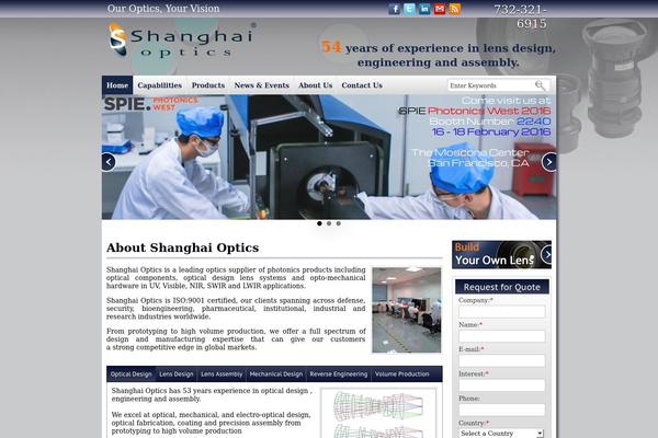 shanghai-optics.com site used Shanghai-optics