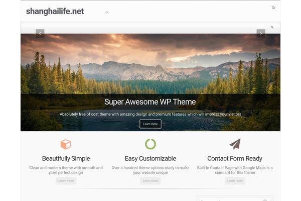 evolve theme site design template sample
