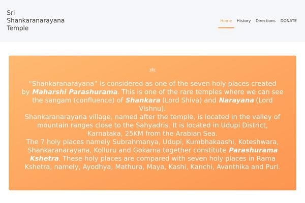 shankaranarayana.org site used Great-lotus