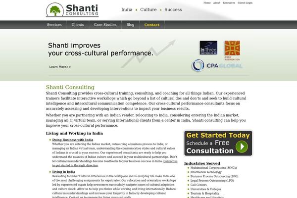 shanticonsulting.com site used Shanti