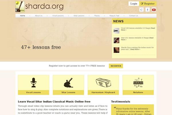 sharda.org site used Apicona-child