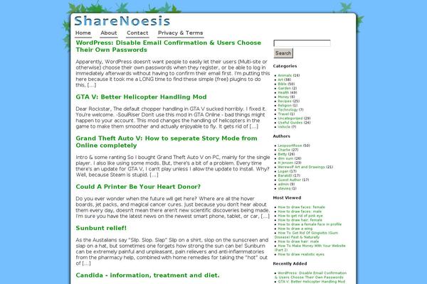 sharenoesis.com site used Srtf-theme-framework