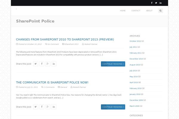 sharepointpolice.com site used Span