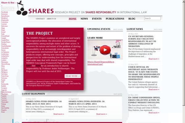 sharesproject.nl site used Shares